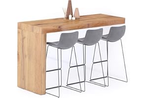 Mobili Fiver, Evolution Kitchen Peninsula 70.9 x 23.6 in, Rustic Oak, Made in Italy