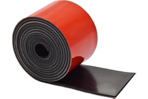 TEKDOE 1/16 Inch Thick Adhesive Solid Neoprene Rubber Strips, Sheets, Rolls for DIY Gaskets, Seals, Warehouse Flooring, Weather Stripping, Pads (2 Inch Wide, 5 Feet Long)