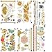 Atia Premium Metallic Temporary Tattoos - 75+ Designs in Gold & Silver Fake Tattoos - Shimmer Jewelry Henna Tattoo - Wrist & Arm Bands Tattoo Temporary, (10 Pattern Options)