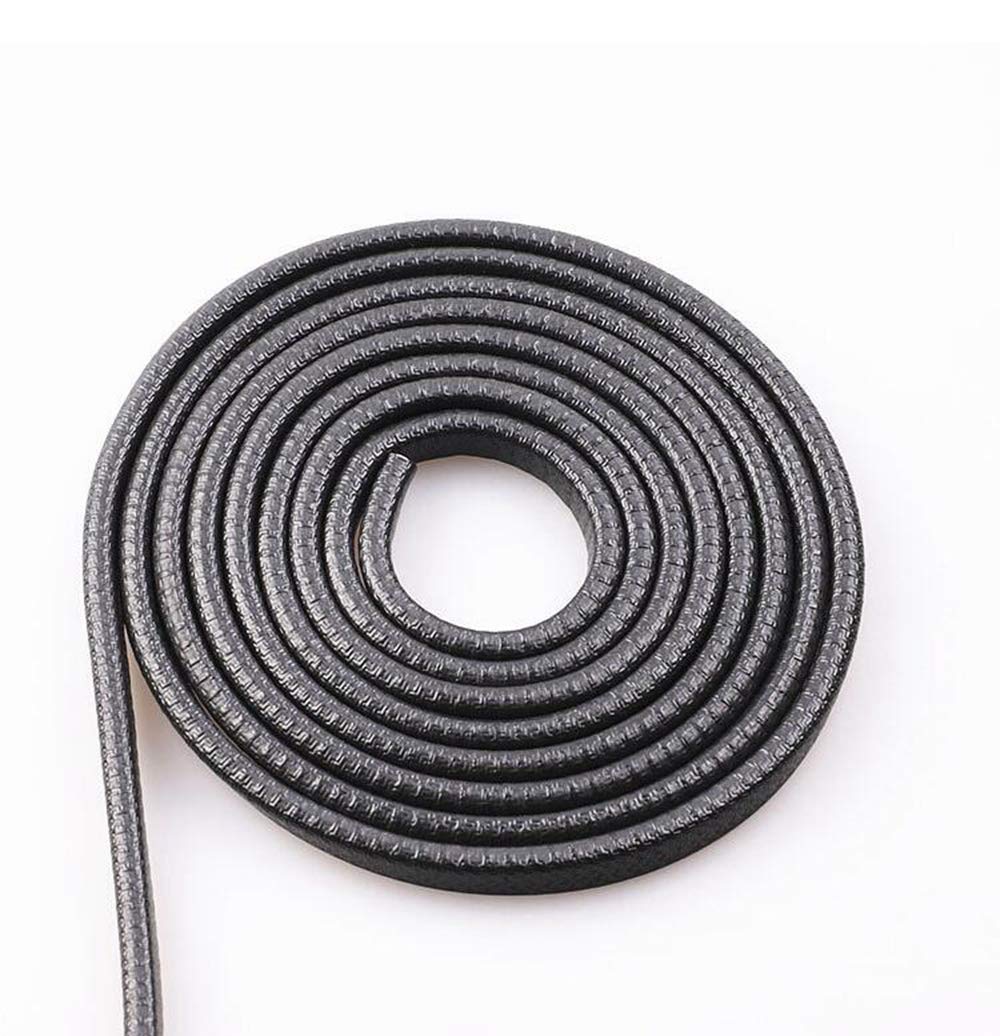 Tuokay 32.8ft 10m Car Door Protectors without Stick, Rubber Covered U Shaped Spring Steel Edge Protection Strip, Door Edge Trim Strip (Black)