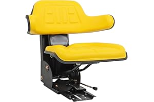 GXYWADY Yellow Universal Tractor Suspension Seat Replacement for John Deere 1020 1530 2020 2030 2040 2550 2630 2640 5200 5210 5300 5310