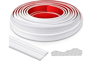 Innconee 32.8ft x 1.6 Inch Flexible Peel and Stick Molding Trim for Wall, Baseboard, Backsplash, Tile Edge, Chair Rail, Mirror-self Adhesive Moulding Trim for Bathroom Wall Door Floor Window, White