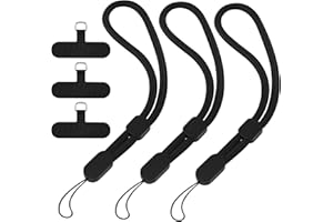 3 Pack Phone Wrist Strap Lanyard, Adjustable Nylon Lanyard with Detachable Tether Tab