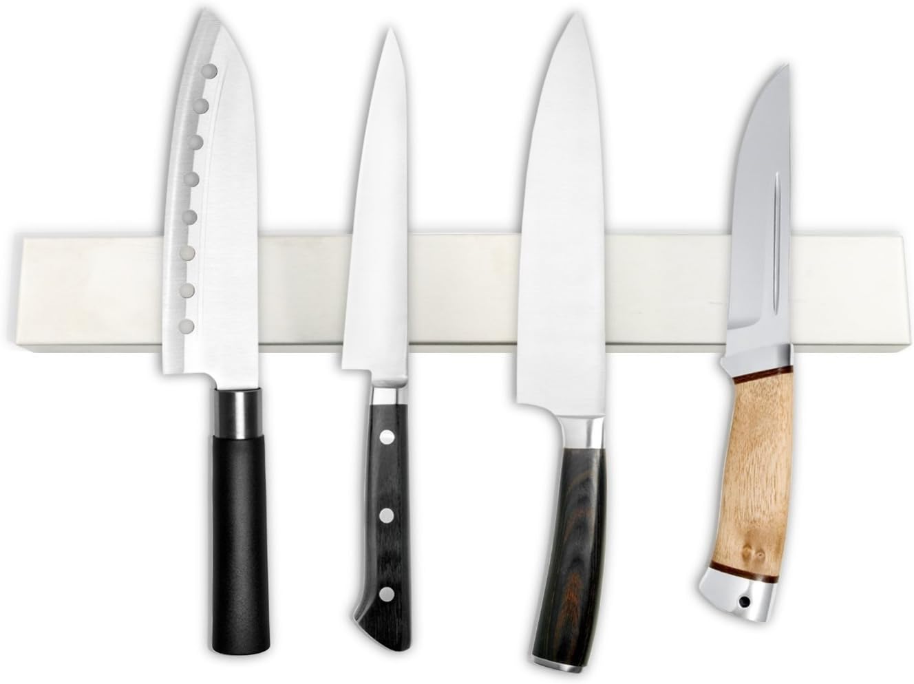 AOMAG 14-Inch Stainless Steel Magnetic Knife Bar with Multi-Purpose Functionality as a Knife Holder, Knife Strip, Magnetic Tool Organizer, Art Supply Organizer & Home Organizer