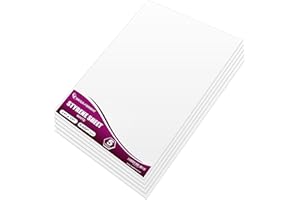 MEGA FORMAT White Polystyrene Flexible Plastic Board Sheet 11" x 17" (.020 Thick) Styrene Sheet, Ideal for Modeling Projects, Displays, Plastic Sheets for Crafts, Styrene Sheets Durable Plastic Sheet (5-Pack)