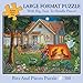 Bits and Pieces – Large 300 Piece Jigsaw Puzzle for Adults – Backyard Camping - Family Fun House Jigsaw Puzzle - by Artist Christine Carey, Completed Puzzle Size: 18