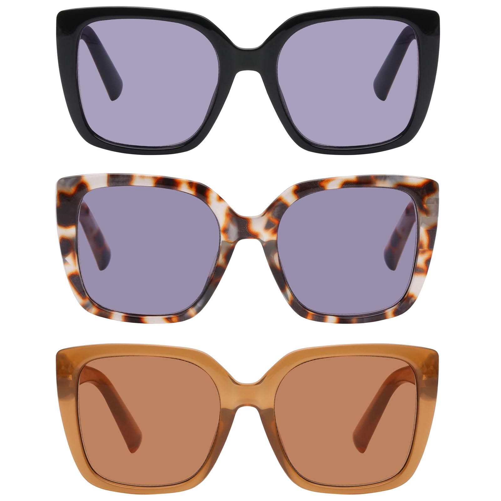 Photo 1 of ***PARTIAL SET MISSING ONE - PRICE ADJUSTED*** DOOViC 3 Pack Stylish Oversized Sunglasses Readers Outdoor Reading Glasses for Women 2.75 (Not Bifocals)