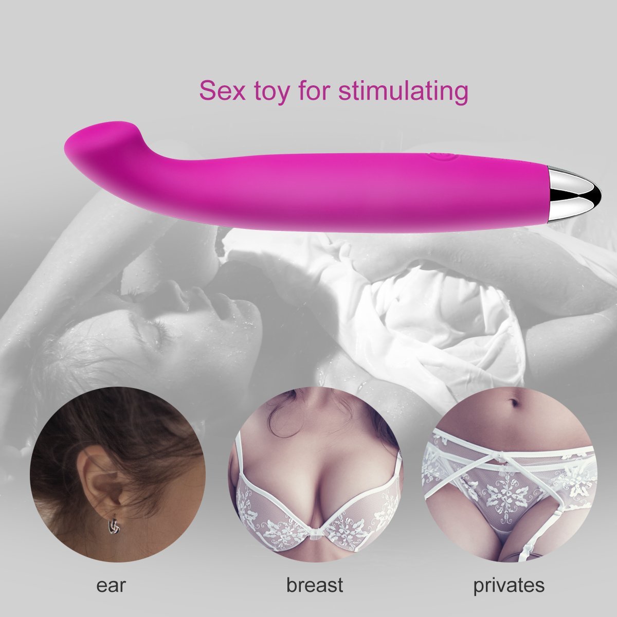 SVAKOM SARA Rechargeable G-Spot Vibrating Vibrator Powerful Vagina and Clitoris Stimulator Dildos Massager for Women or Couples (Purple)