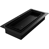 Fittes Flush 4x10" Steel Floor Vent with Adjustable Dampers, Black | Solid Steel, Minimalist Design, HVAC Compatible, Single Channel Airflow, Customizable with any flooring material, PRO Install