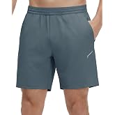 M MAELREG Men's Athletic Running Shorts Quick Dry 7" Elastic Waist Lightweight Sports Gym Workout Shorts with Zipper Pockets