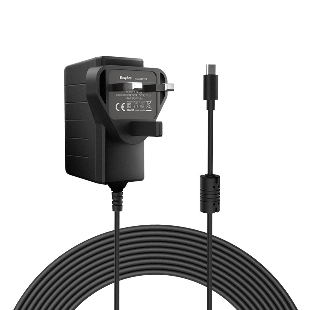 Type-C Mains Charger EasyAcc 30W USB C Wall Charger with Power Delivery and QC Fast Charging Technology for Samsung S8/8+ Wireless Charger, MacBook, Nintendo Switch