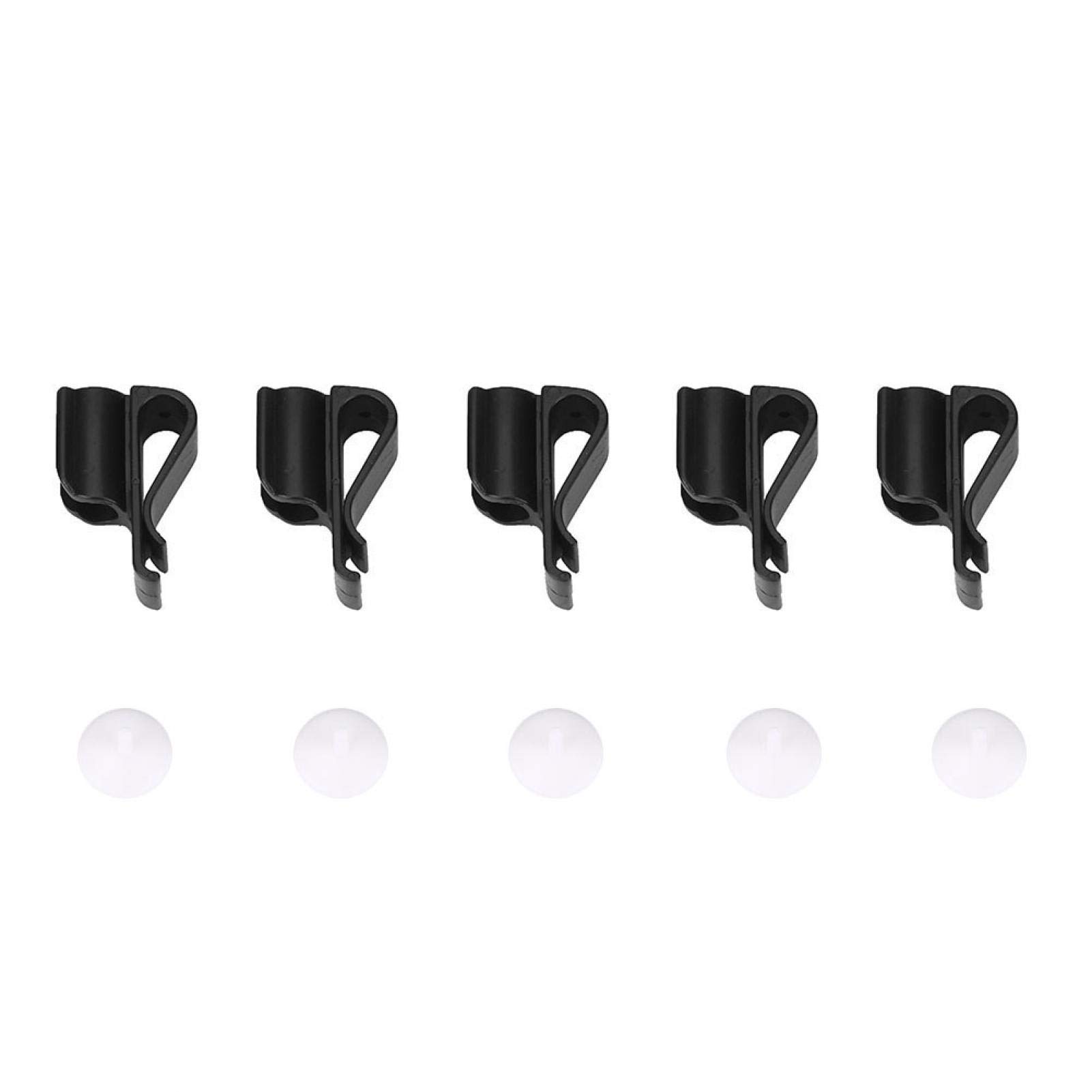 Yosoo Health Gear 5PCS Club Organiser Clips for Bag, Black Plastic Bag Clips, Bag Clip on Putter Clamp Holder Putting Club with White Ball Marke