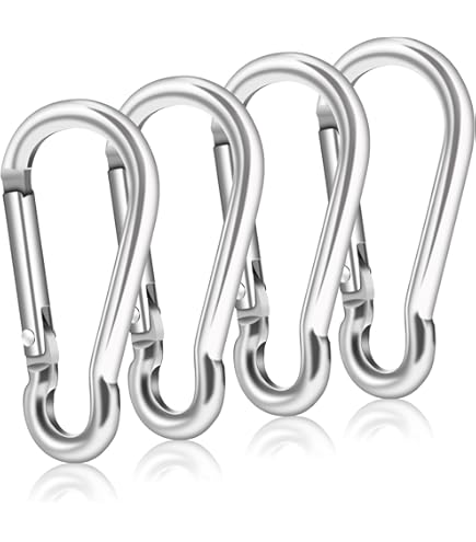 100 Clips Para Asta De Bandera De Acero Inoxidable 304 - Ganchos De Presión De 50 Mm Con Ojales, Resistentes A La Oxidación Y Fáciles De Instalar