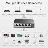 TP-Link TL-SG105S 5 Port Gigabit Switch 1 to 4 Splitter Desktop Wall-Mount view 6