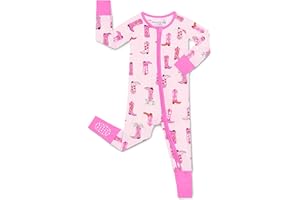 babee Reshinee Bamboo Viscose Convertible Baby Footies Pajamas, footies for babies, Zipper Pajamas Baby Girls 0-24M