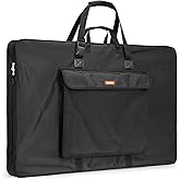 Nicpro Art Portfolio Bag 24 x 36 Inches Waterproof Nylon Artist Carrying Bag Soft Sided with Shoulder Strap, Storage Case for Artwork Sketch Drawing Canvas Photography Poster Solar Panel