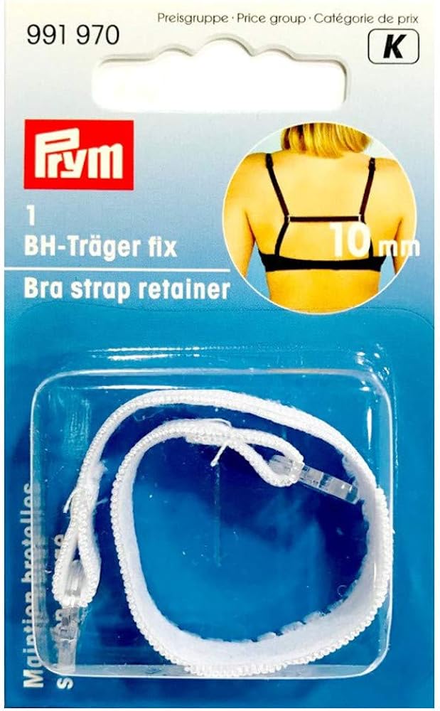 PRYM 991970 Bra strap retainer Size 10mm whitecoloured, 1 piece