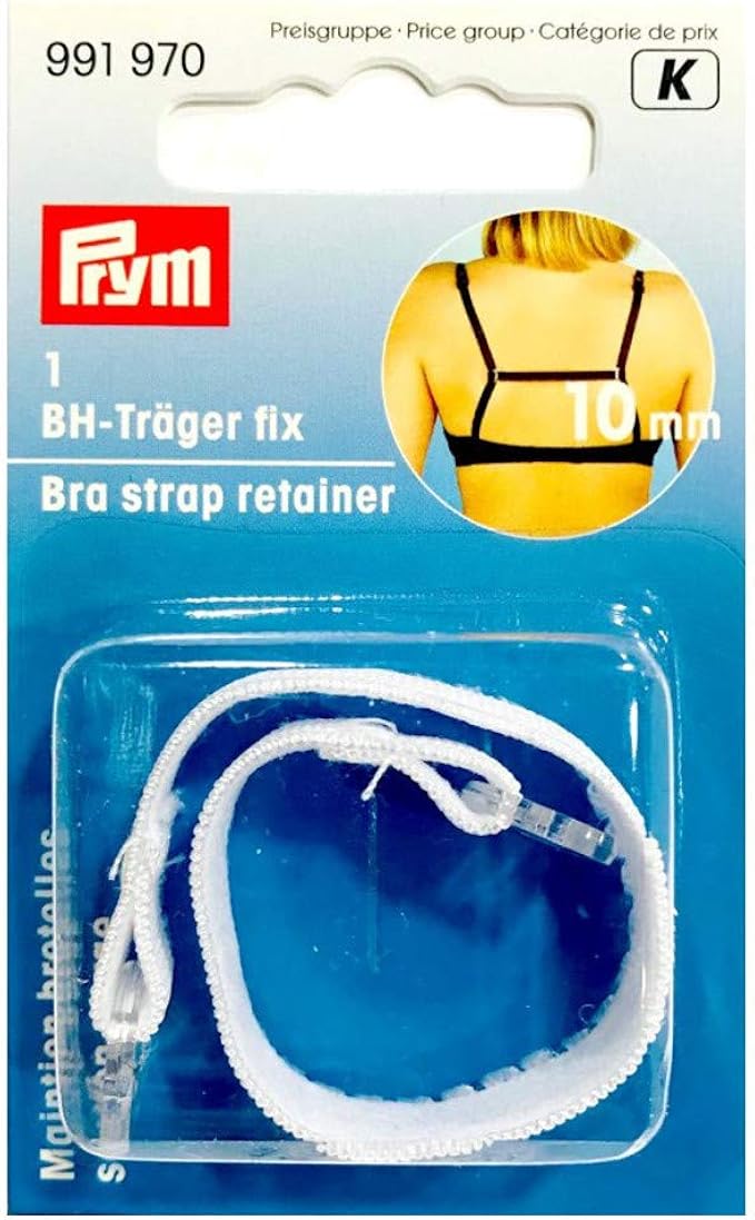 PRYM 991970 Bra strap retainer Size 10mm whitecoloured, 1 piece