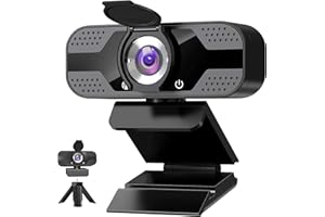 ILAOLIU Webcam with Microphone for Desktop, 1080P HD USB Computer Cameras with Privacy Cover&Webcam Tripod, Streaming Webcam with Flexible Rotatable Wide Angle Webcam for PC Zoom Video/Gaming/Laptop/Skype