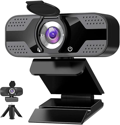 Webcam with Microphone for Desktop, 1080P HD USB Computer Cameras