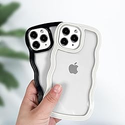 Anuck for iPhone 11 Pro Max Case Wavy Edge Clear