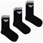 Emporio Armani mens 3 Pack Eagle Crew Socks
