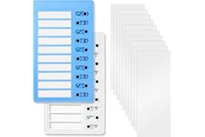 2pcs Checklist Board, Portable to Do List Blank Chore Chart to Do List Board with Magnet 10pcs Cardstocks for Adults Kids Hom