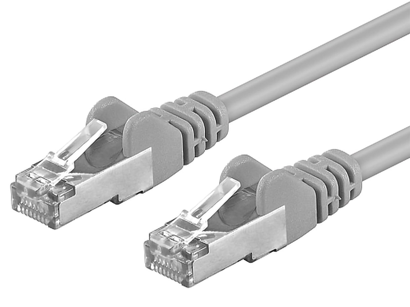 Premium Cord Patch Cable CAT6a S-FTP, RJ45-RJ45, AWG 26/7, 30 m, Colour: Grey