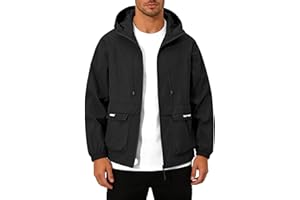 Mens Lightweight Jackets Sun Protection Hoodie Full Zip Ice Silk Hiking Summer Thin Athletic Jacket with Pockets