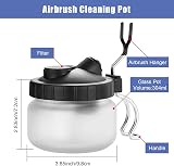 AILHOMEWELL Airbrush Cleaning Kit with Glass Pot 5 Brushes 5 Needles 3 Filters view 3