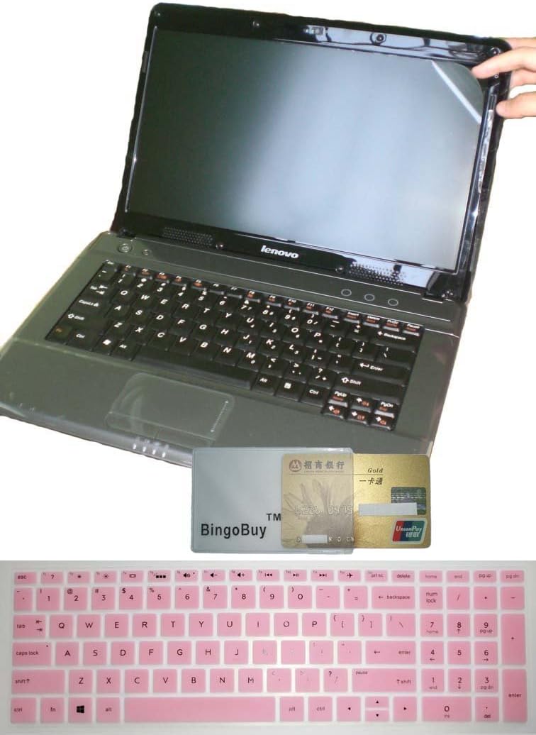 US Layout Keyboard Skin Cover+ Anti Glare Screen Protector for HP 15-DQ 15-DF 15M-DR 15M-DS 15-DW 15M-CP 15-DA 15-DB 15-CB 15-CC 15-CD 15-CH 15M-CN 15-CX 15-CR 15-CS 15M-BP 15-BS 15M-BQ 15-BW(Pink)