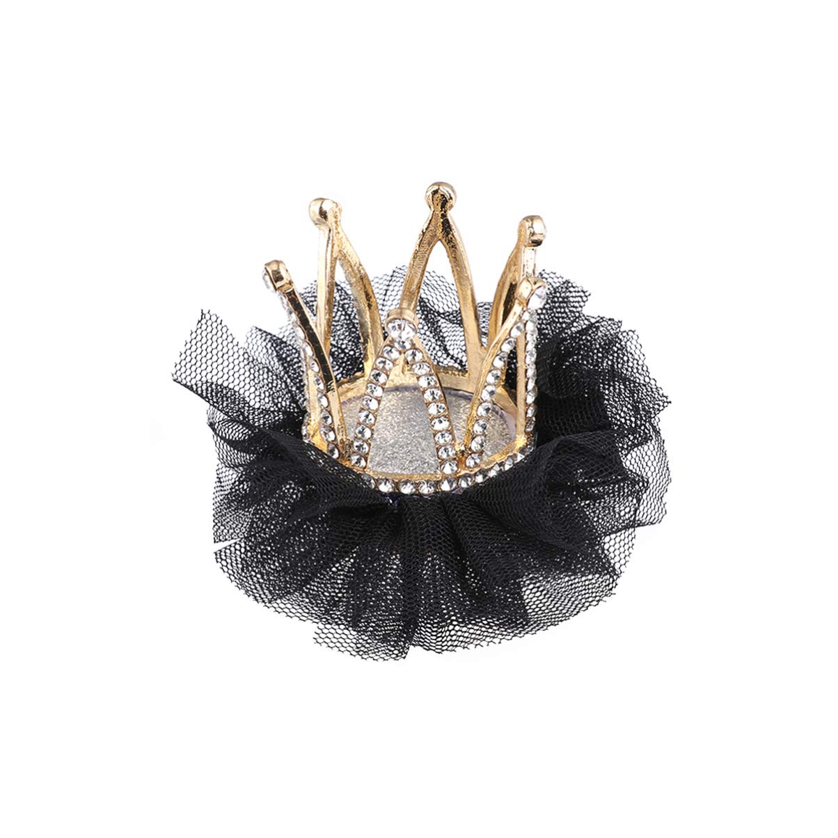 Lurrose Girl Crown Hair Clips Baby Alligator Hair Clips Toddler Kids Crown Tiara Hair Pin Rhinestone Bobby Pin Hair Accessories for Students Children Girls Black