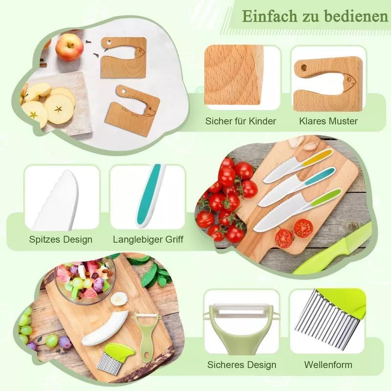 Kit de Cozinha Montessori para Crianças 17 Peças