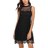 Romwe Women's Lace Sleeveless A Line Elegant Cocktail Evening Party Dress