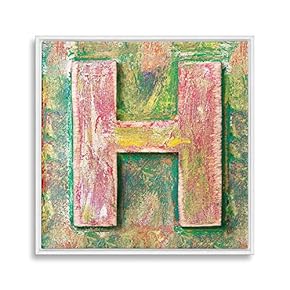 Framed Canvas Wall Art Alphabet Canvas Prints Home Artwork Decoration for Living Room,Bedroom - 16x16 inches