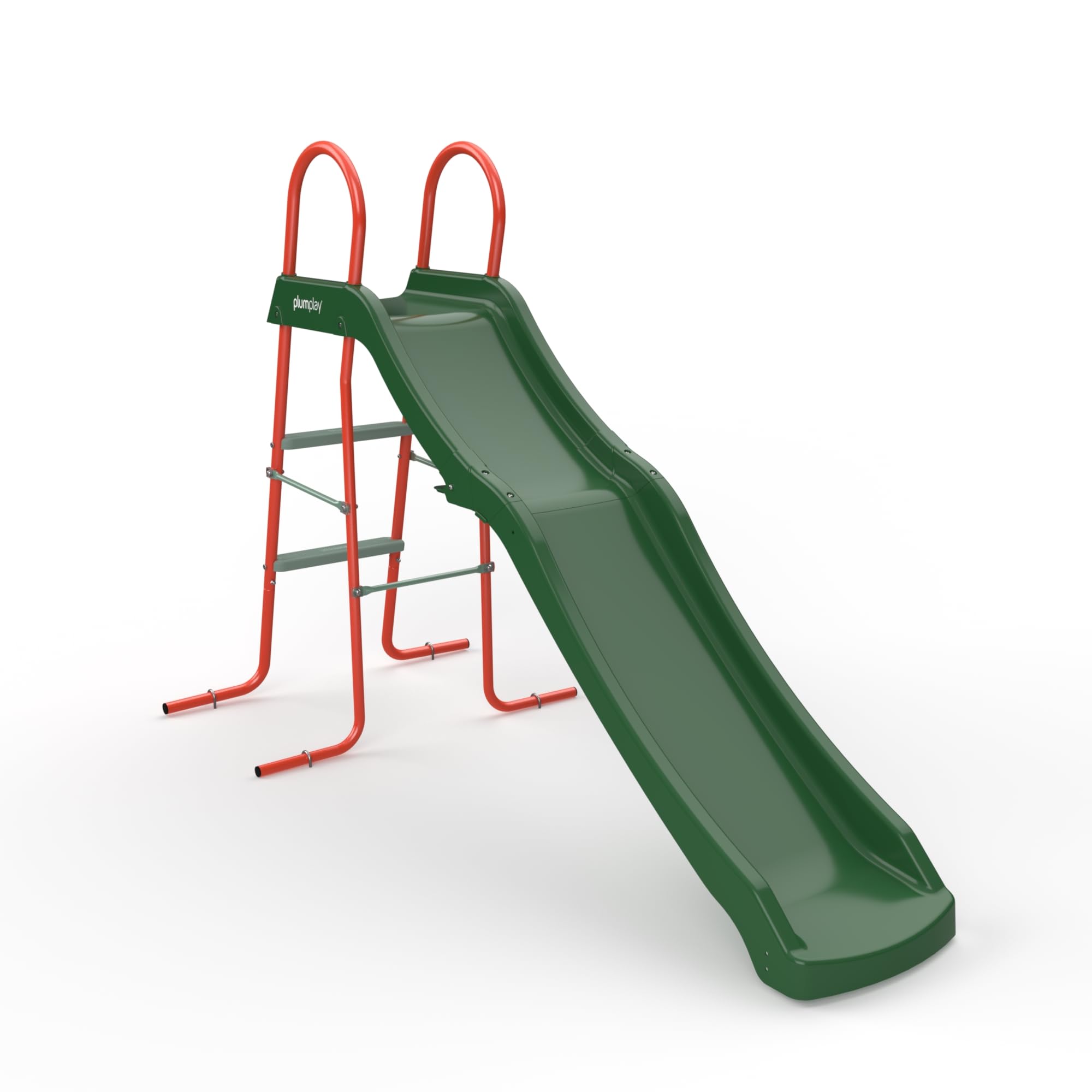 Plum Play Haumea Freestanding Childrens 6ft Slide and Climbing Ladder - Suitable for 3 years Plus and Max User 50kg - 1 Year Warranty (Green Orange)