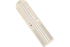 Sock Ruler for Knitting Measurement with Wooden Construction and Display Model to Help Measure Sock Size for Knitting Crafts