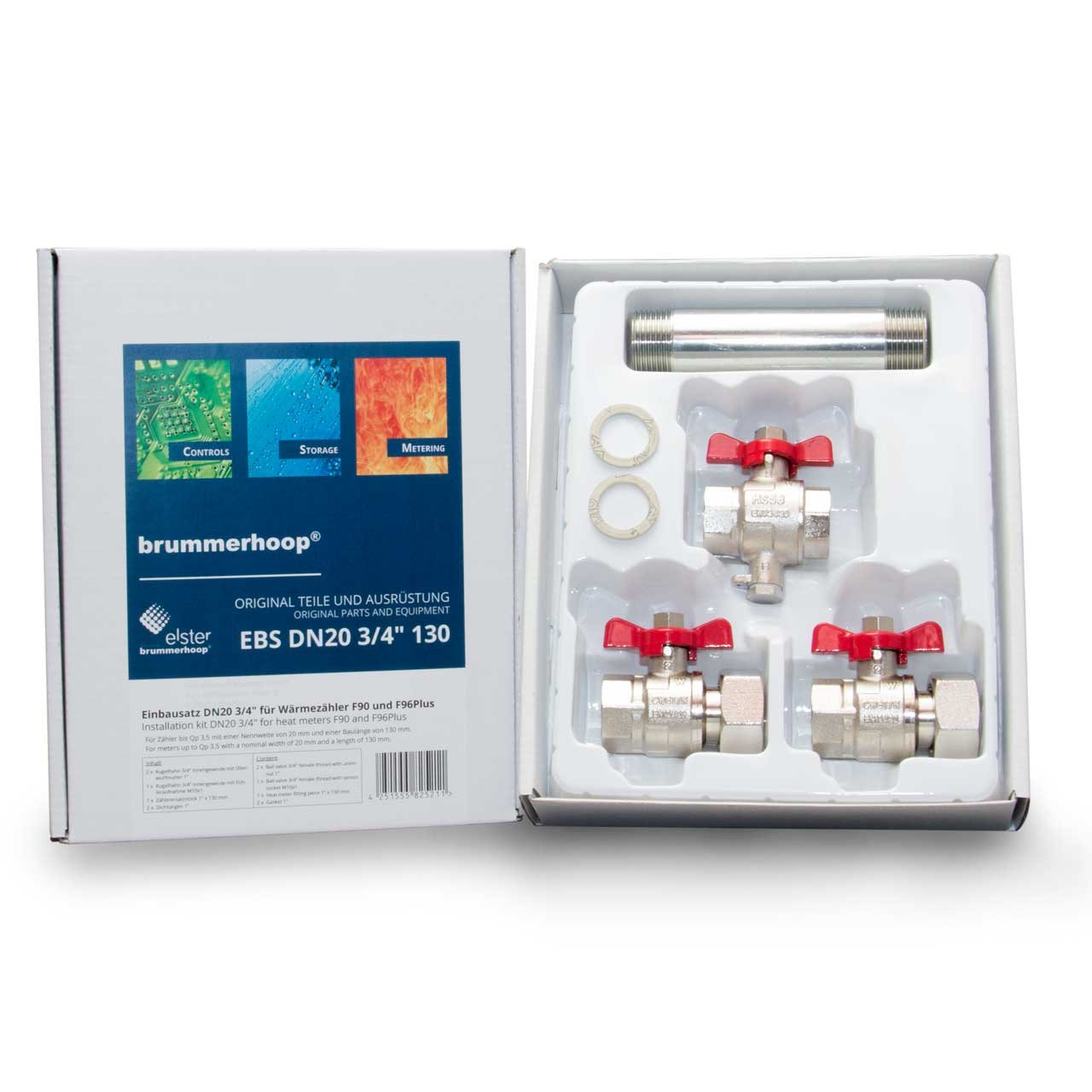 Installation kit for Heat Meter F90 and F96Plus 3/4 inch DN20 130 mm