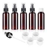 Fine Mist Spray Bottle 5Pcs 100ml/3.4oz Amber