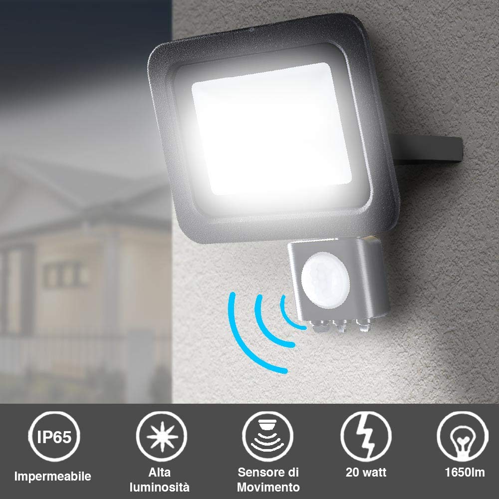 Faro Led Esterno 500W Per Esterno 6000K Luce Bianca Proiettore - Foto 12