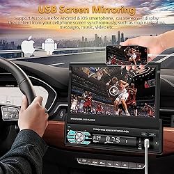 Podofo Single Din Apple Carplay Car Stereo with