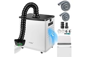 Laser Engraver Fume Extractor with 10 Pre-Filter, 3 Inch and 4 Inch Tube, 150W Strong Suction Fume Extractor for D1 Pro, S1, P2, F1 M1 Laser Engraver and Soldering, 3-Stage Filtration- by TTDMK