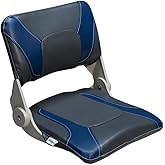 DeckMate Compact Folding Fishing Seat (Charcoal &amp; Blue)