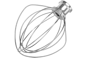 COWBRIGHT K45WW 6-Wire Whip Attachment Fits KitchenAid Tilt Head Stand Mixer - Egg Heavy Cream Beater, Cakes Mayonnaise Whisk for Kitchen Aid Mixer Accessory Replacement Parts