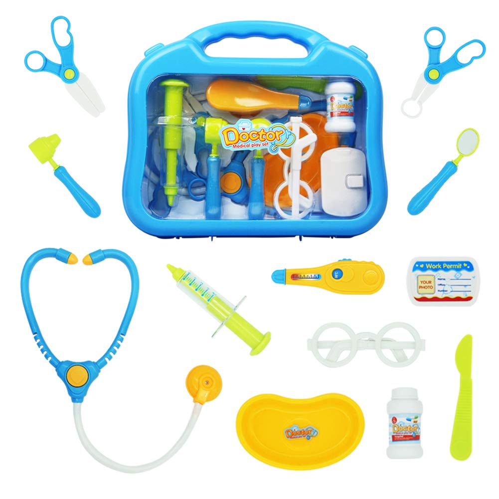 Medical Doctor Set Doctor Kit Medical Case Role Play Sets with 10 PCS Accessaries Boys Doctor Set for 3 4 5 Years