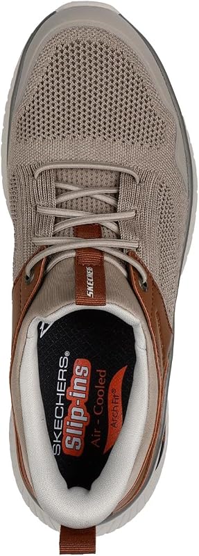 Masculino Arch Fit Crosser Emeric Slip-In TREINADOR, Taupe Brown Malha / Sintético, 42 EU