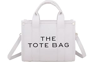 DEZESAS The Tote Bag for Women, Canvas/Leather Tote Purse Crossbody Bags with Zipper Sturdy HandBag for School, Travel