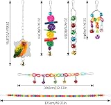 Pethee 8 Pack Bird Toys Set for Parrots Budgies Conure Cockatiel Lovebird view 5
