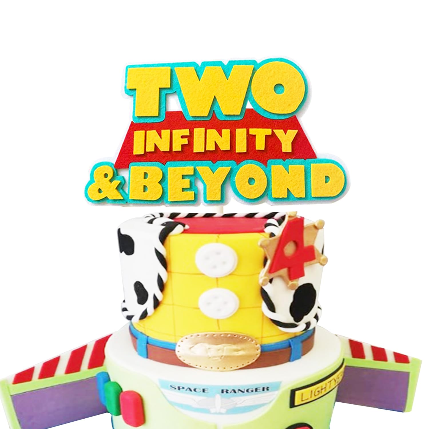 Photo 1 of Infinity and Beyond Birthday Cake Topper and Decorations - Cartoon Story 2nd Birthday Cake Decorations - Party Supplies for Baby Boys and Girls