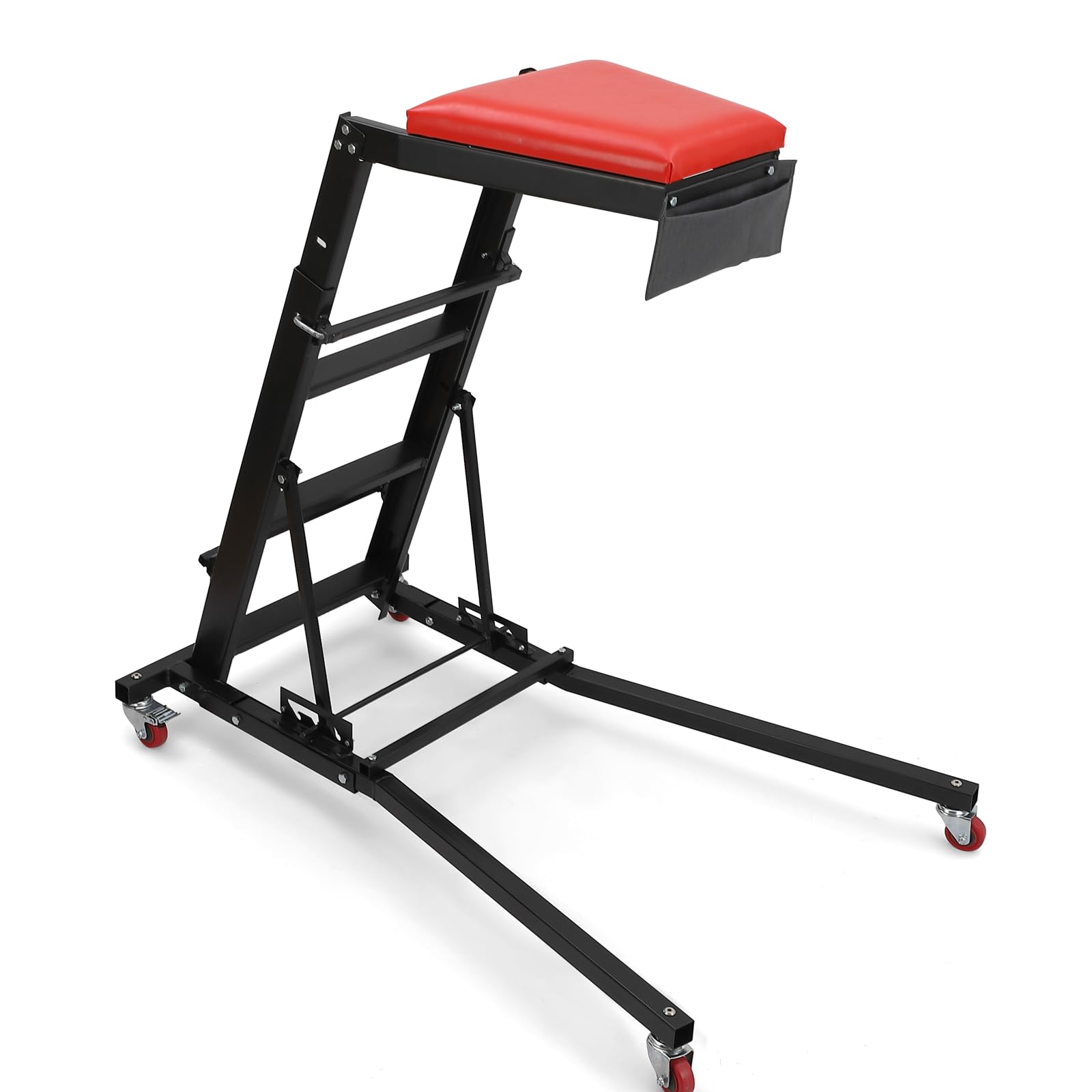 Photo 1 of ***MISSING HARDWARE***GarveeTech Garage Shop Heavy Duty Creeper with High Capacity (400Lb), Adjustable Height, Foldable, with Caster Wheels & Topside Automotive Engine Creeper - Black